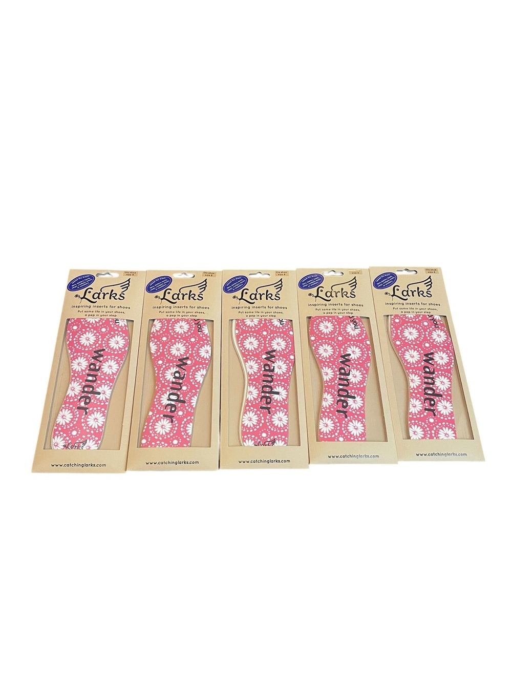 Shoe Inserts Pink Floral Casual Women Size 8 Set of 5 NEW
